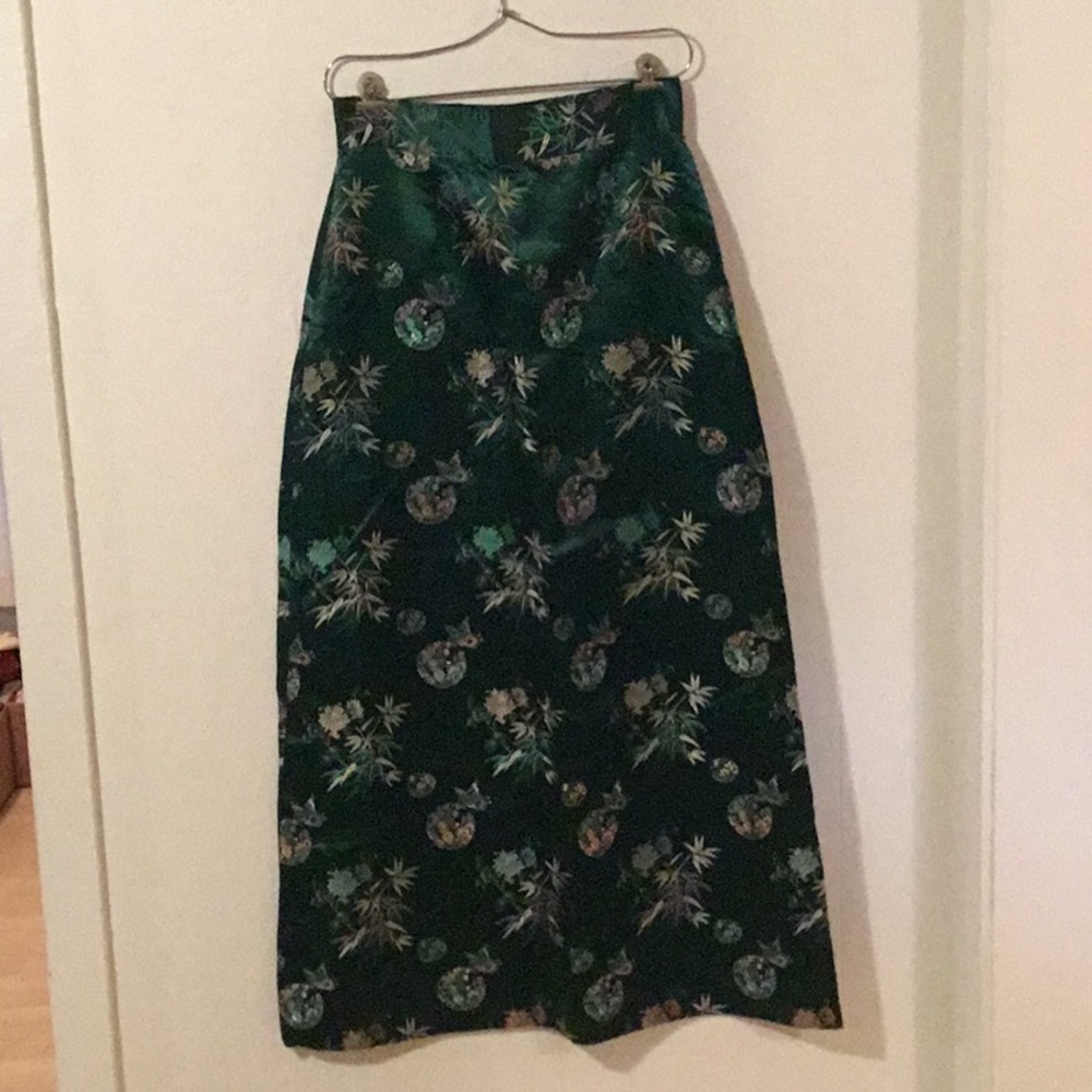 Satin Based Hand Stitched Statement A-Line Skit